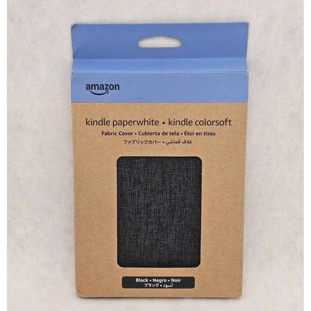 NIOB Amazon Fabric Cover Black 12th Gen Kindle Paperwhite & 1st Gen Colorsoft